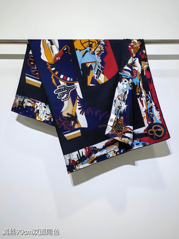 Hermes silk Scarf 90X90cm E12 (8)