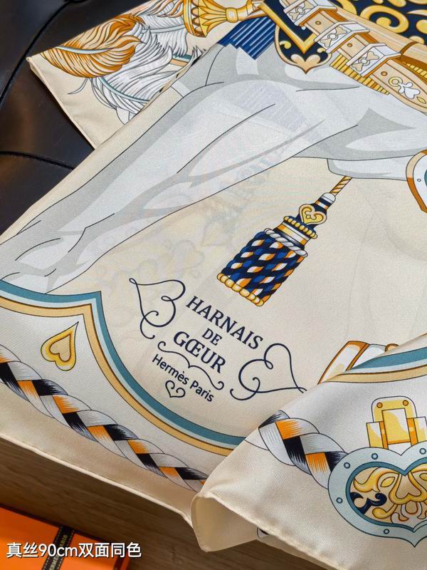 Hermes silk Scarf 90X90cm E14 (15)