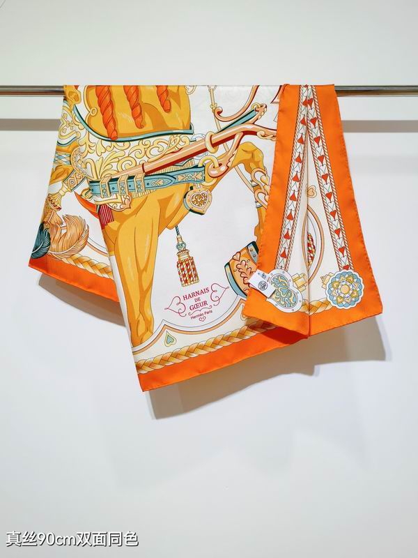 Hermes silk Scarf 90X90cm E14 (23)