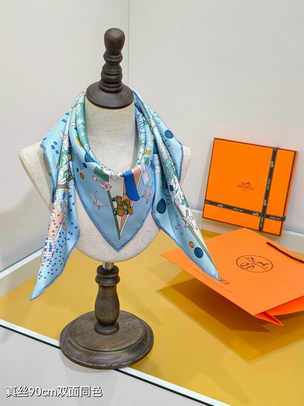 Hermes silk Scarf 90X90cm E15 (12)