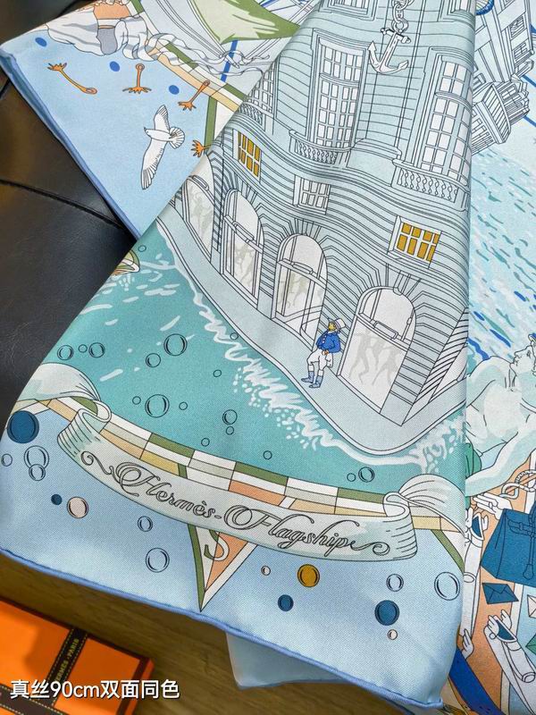 Hermes silk Scarf 90X90cm E15 (15)