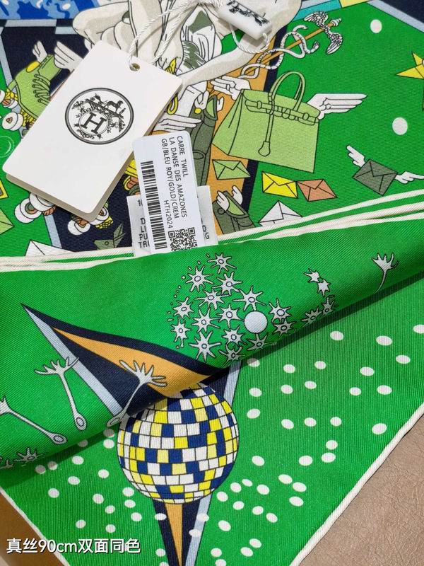 Hermes silk Scarf 90X90cm E15 (25)
