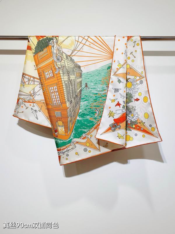Hermes silk Scarf 90X90cm E15 (3)