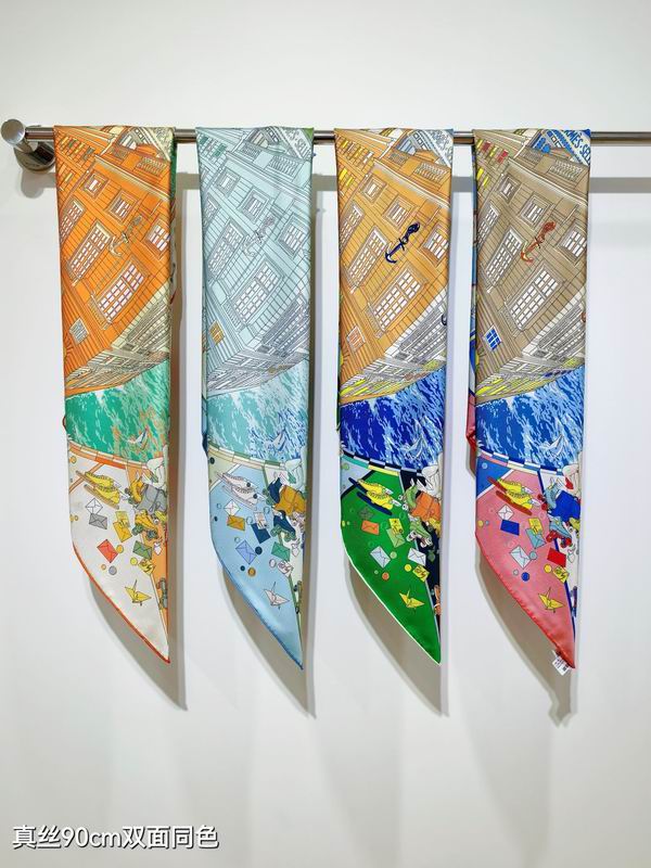 Hermes silk Scarf 90X90cm E15 (31)