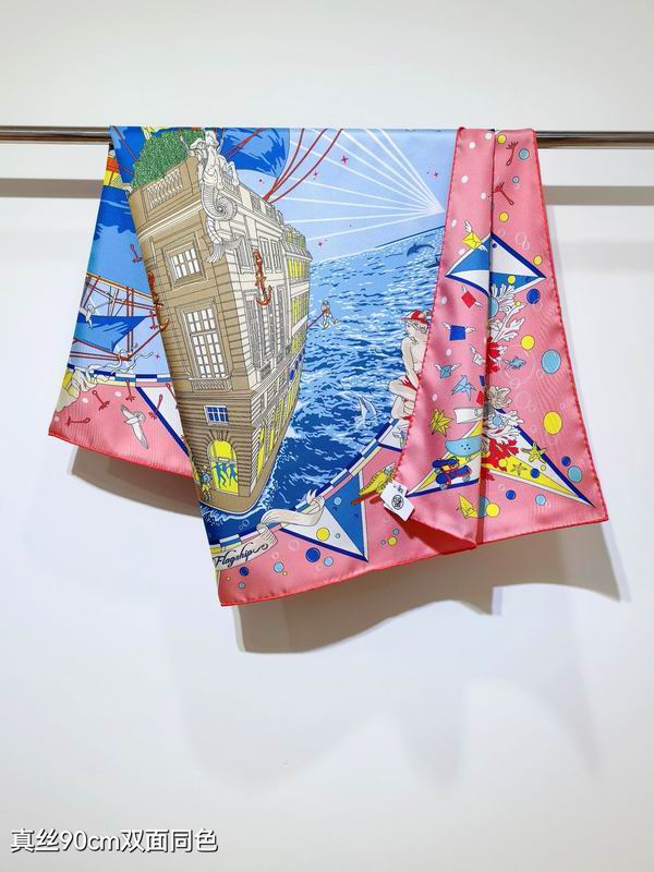 Hermes silk Scarf 90X90cm E15 (33)