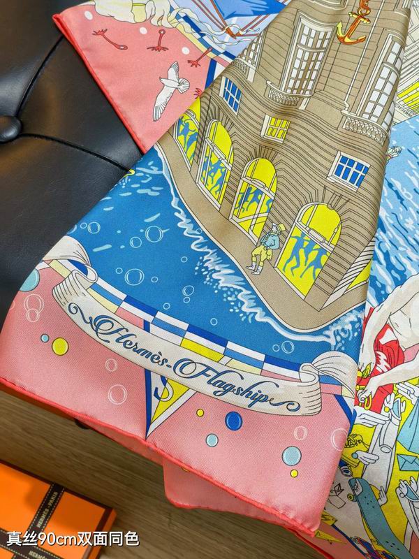 Hermes silk Scarf 90X90cm E15 (35)