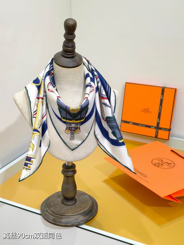 Hermes silk Scarf 90X90cm E23 (11)