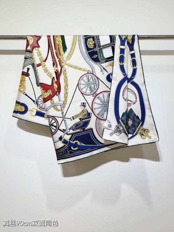 Hermes silk Scarf 90X90cm E23 (12)