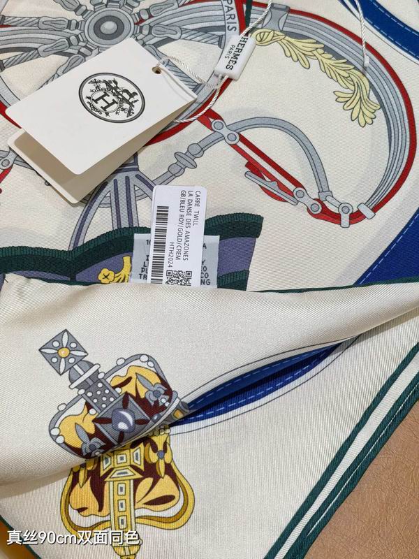 Hermes silk Scarf 90X90cm E23 (13)