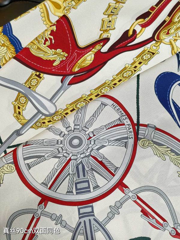Hermes silk Scarf 90X90cm E23 (14)