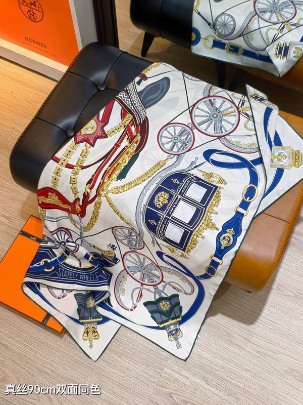 Hermes silk Scarf 90X90cm E23 (15)