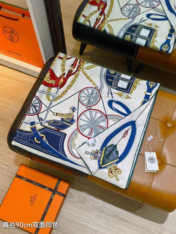 Hermes silk Scarf 90X90cm E23 (16)