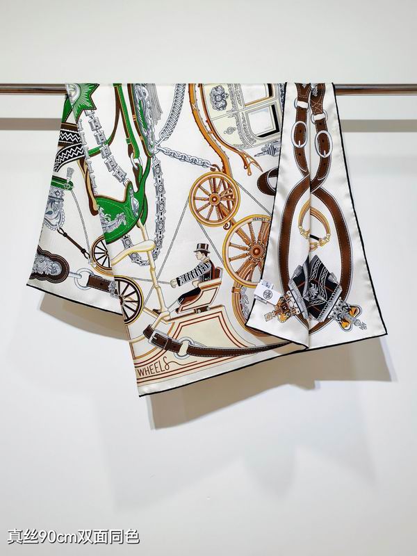 Hermes silk Scarf 90X90cm E23 (22)