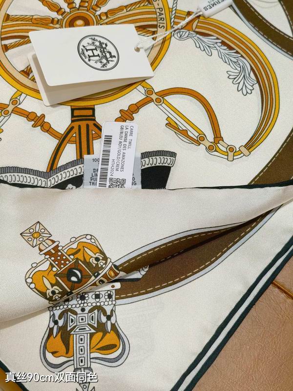 Hermes silk Scarf 90X90cm E23 (23)