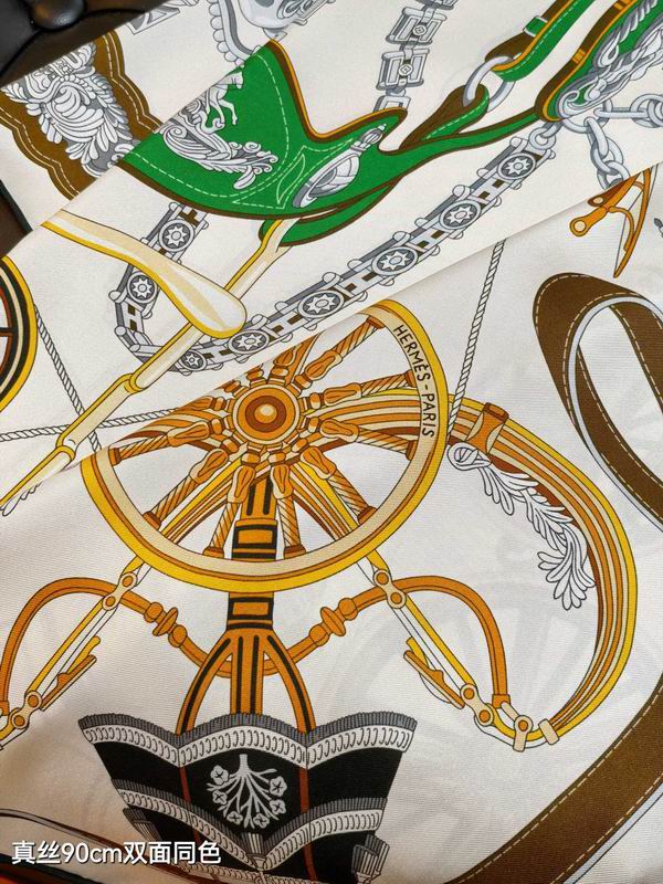 Hermes silk Scarf 90X90cm E23 (24)