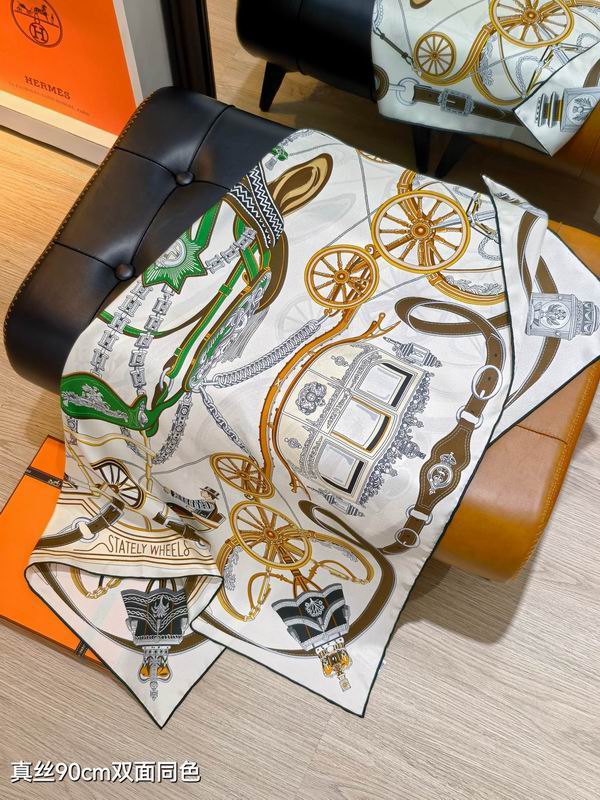 Hermes silk Scarf 90X90cm E23 (25)