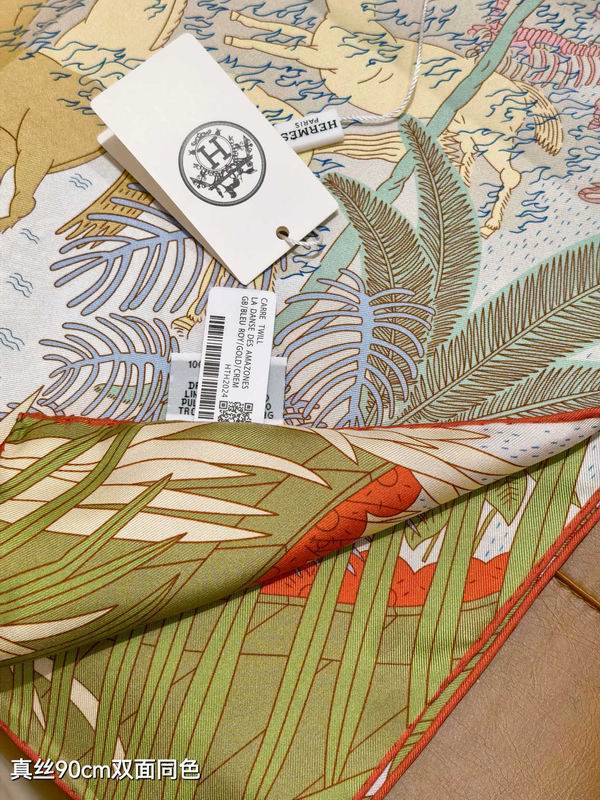Hermes silk Scarf 90X90cm E24 (24)
