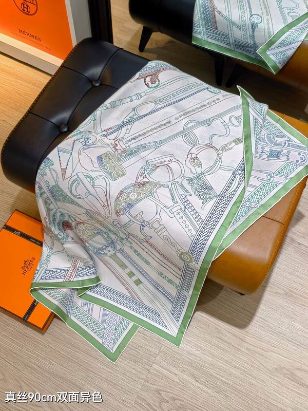 Hermes silk Scarf 90X90cm E28 (14)