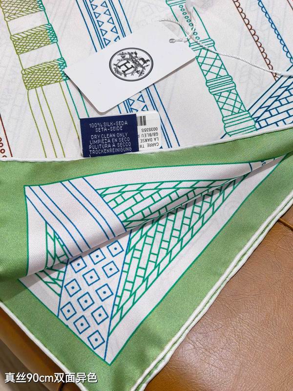 Hermes silk Scarf 90X90cm E28 (16)