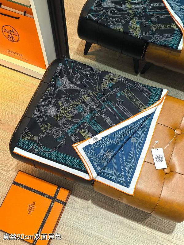 Hermes silk Scarf 90X90cm E28 (4)
