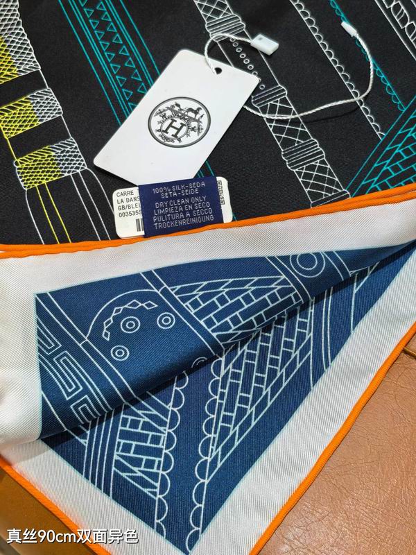 Hermes silk Scarf 90X90cm E28 (7)