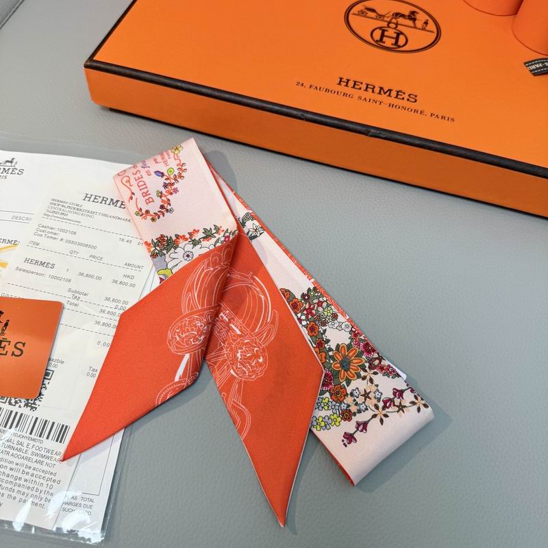 Hermes silk ribbon 5X86.5cm E09 (15)