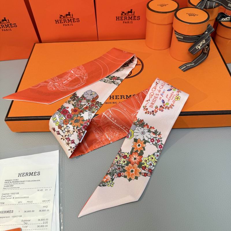Hermes silk ribbon 5X86.5cm E09 (16)