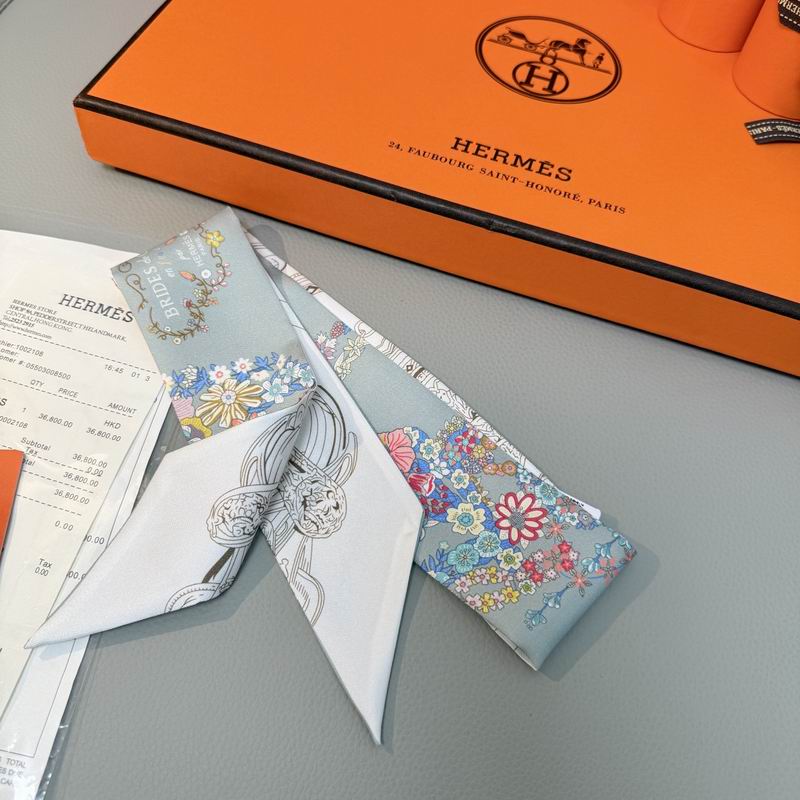 Hermes silk ribbon 5X86.5cm E09 (35)
