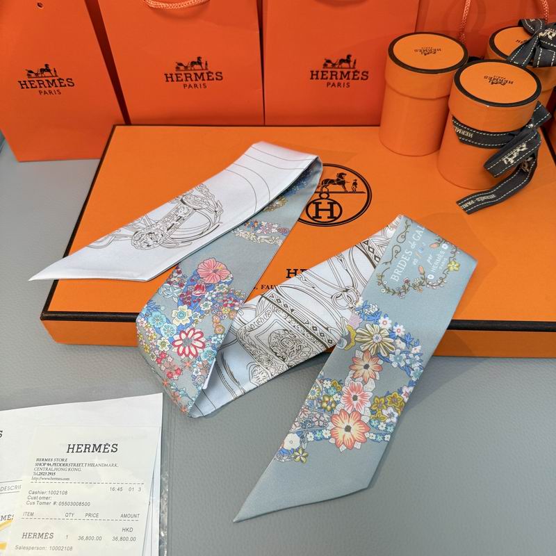 Hermes silk ribbon 5X86.5cm E09 (36)