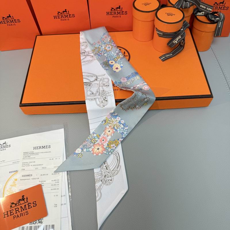 Hermes silk ribbon 5X86.5cm E09 (37)