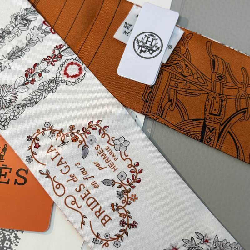 Hermes silk ribbon 5X86.5cm E09 (55)