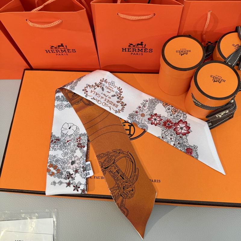 Hermes silk ribbon 5X86.5cm E09 (56)