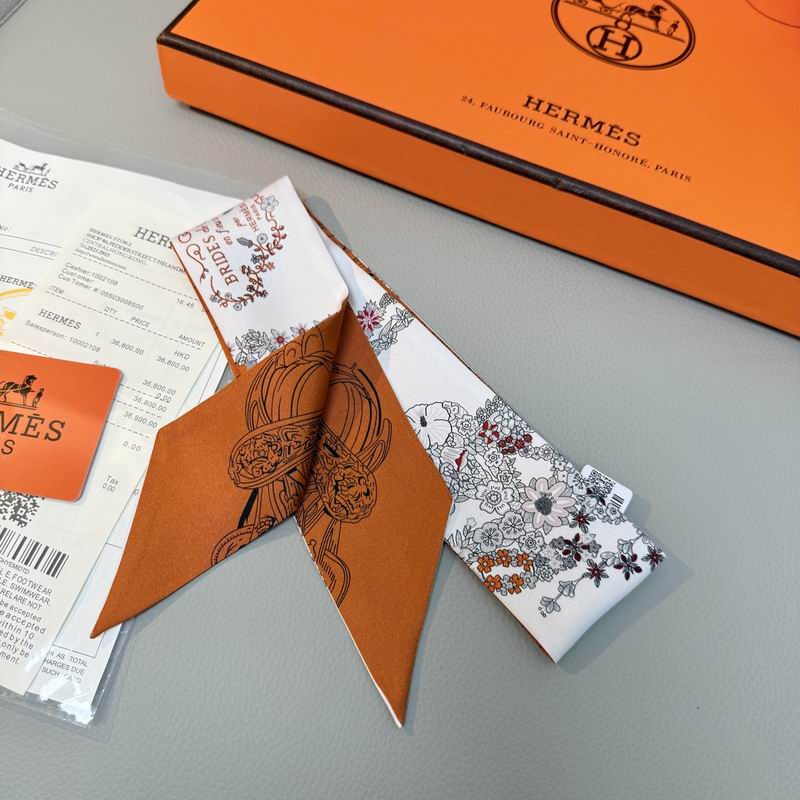 Hermes silk ribbon 5X86.5cm E09 (57)