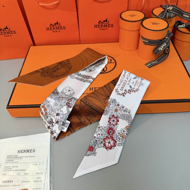 Hermes silk ribbon 5X86.5cm E09 (58)