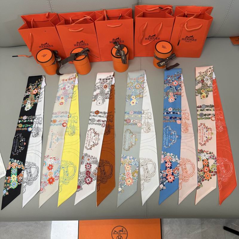 Hermes silk ribbon 5X86.5cm E09 (61)