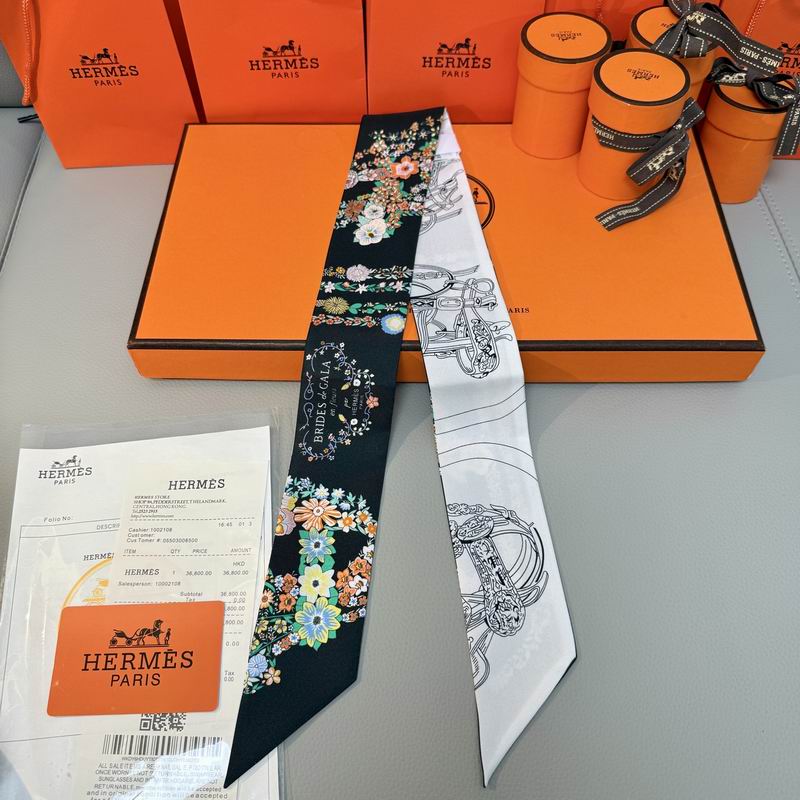 Hermes silk ribbon 5X86.5cm E09 (9)