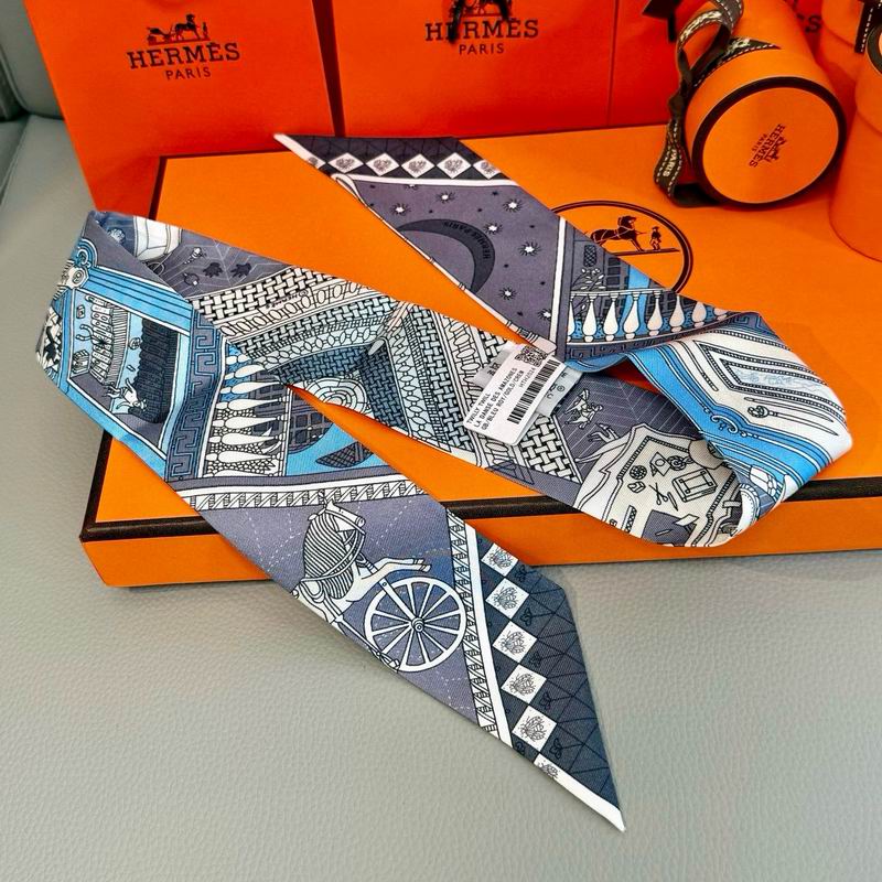 Hermes silk ribbon 5X86cm E10 (13)