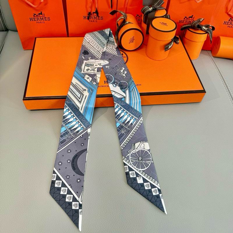 Hermes silk ribbon 5X86cm E10 (17)