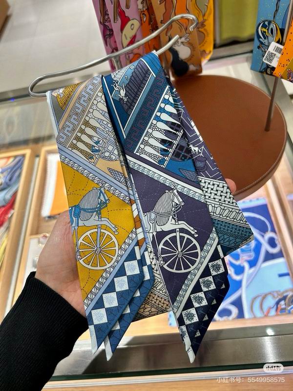 Hermes silk ribbon 5X86cm E10 (18)