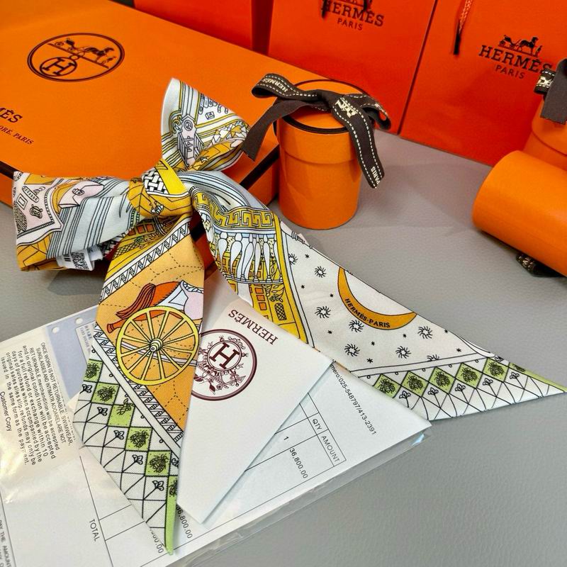 Hermes silk ribbon 5X86cm E10 (2)