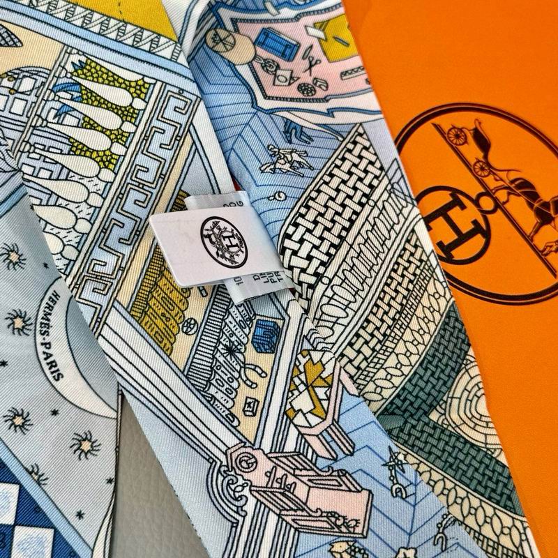 Hermes silk ribbon 5X86cm E10 (21)