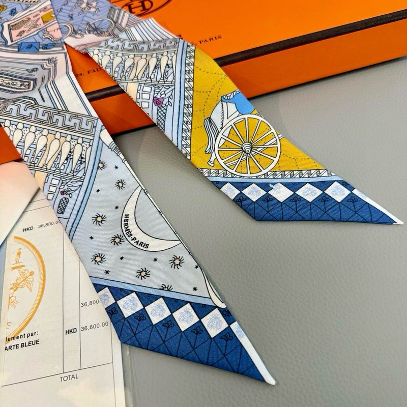 Hermes silk ribbon 5X86cm E10 (22)