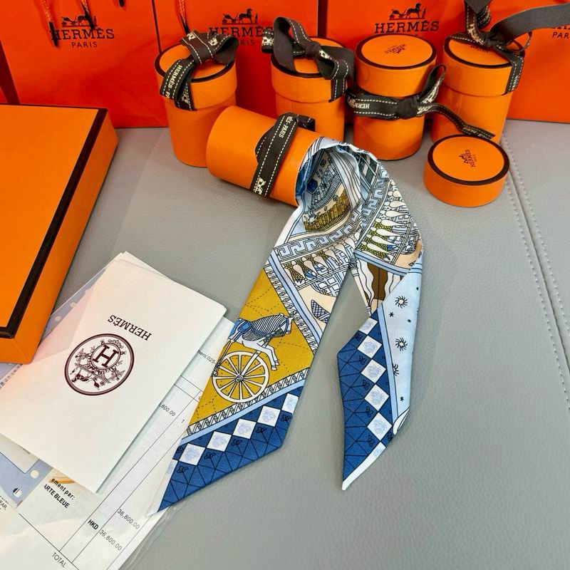 Hermes silk ribbon 5X86cm E10 (23)