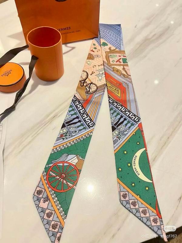 Hermes silk ribbon 5X86cm E10 (29)