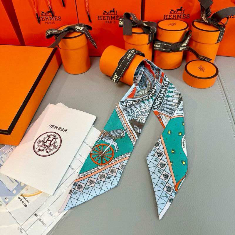 Hermes silk ribbon 5X86cm E10 (31)