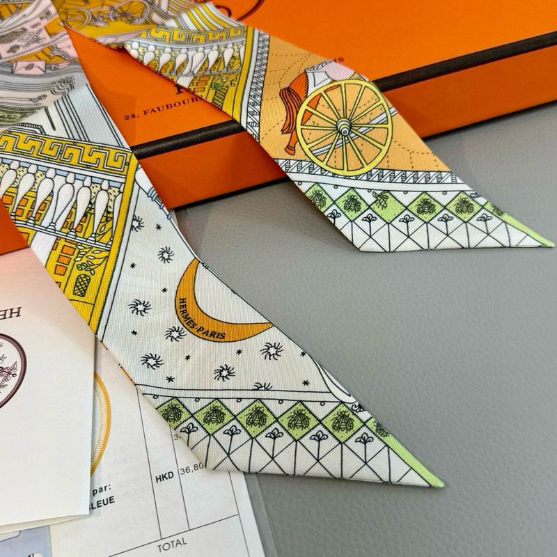 Hermes silk ribbon 5X86cm E10 (5)