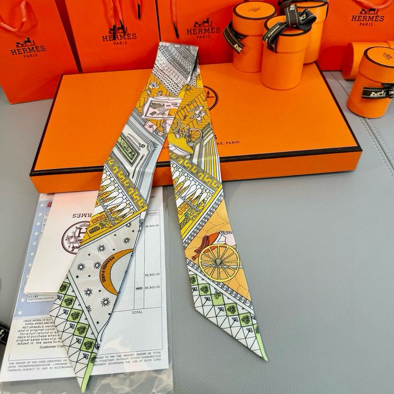 Hermes silk ribbon 5X86cm E10 (7)