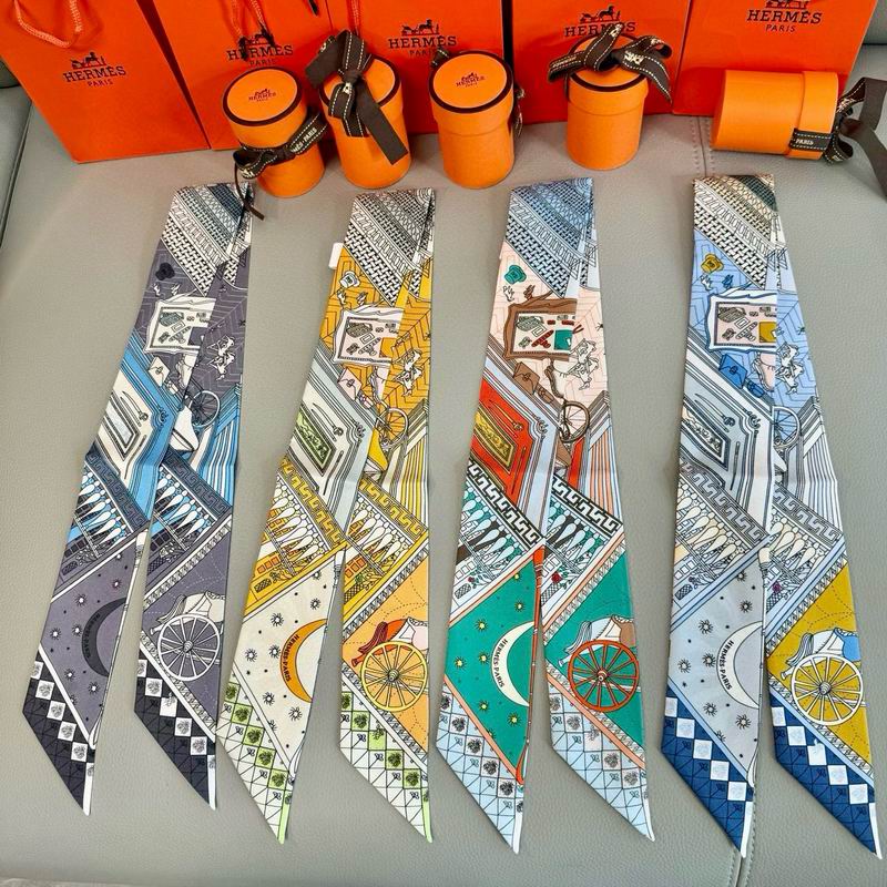 Hermes silk ribbon 5X86cm E10 (8)