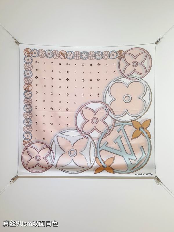 LV silk Scarf 90X90cm E01 (13)