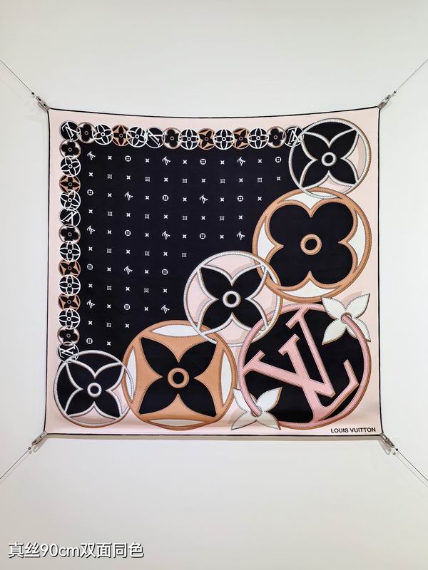 LV silk Scarf 90X90cm E01 (3)